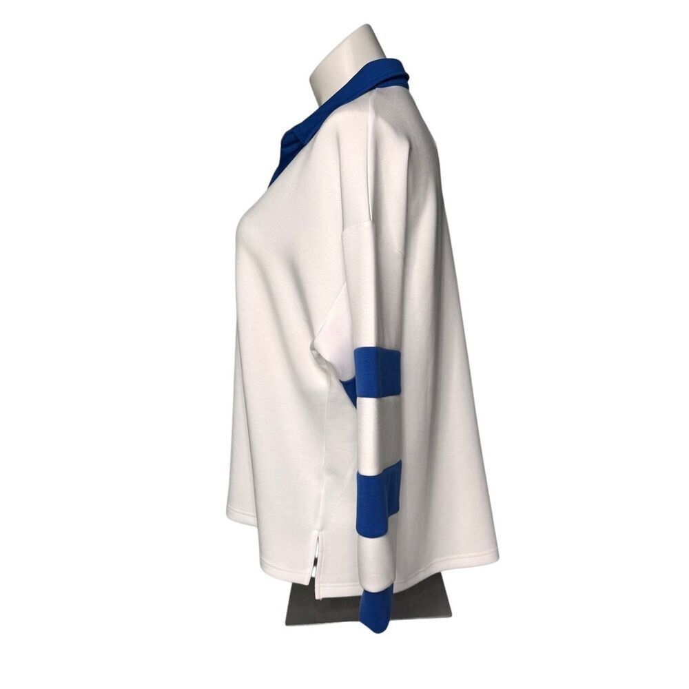Simply Southern NWT white and blue oversized sweatshirt size XL - Picture 4 of 11